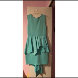 Blue peplum dress